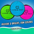 Hyper Pet Flippy Flopper Flying Disc Soft Dog Toy 9 Inch, Floats, 2 Pack | Safe on teeth for all breeds, stays on the water surface for pool and lake fetch games, colors may vary with every order