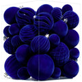 Thewe 40Pcs Velvet Shatterproof Christmas Ball Ornaments Set，Burgundy