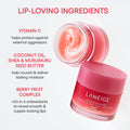 Lip Sleeping Mask: Hydrating & Nourishing Korean Overnight Lip Treatment Mask with Shea Butter, Vitamin C & Murumuru, Antioxidants for Flaky, Dry Lips | Korean Skin Care, Berry
