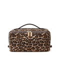EACHY Travel Makeup Bag, Large Capacity Cosmetic Bag for Women, Waterproof PU Leather, Flat Open Portable Toiletry Bag for Skincare, Brushes & Travel Essentials