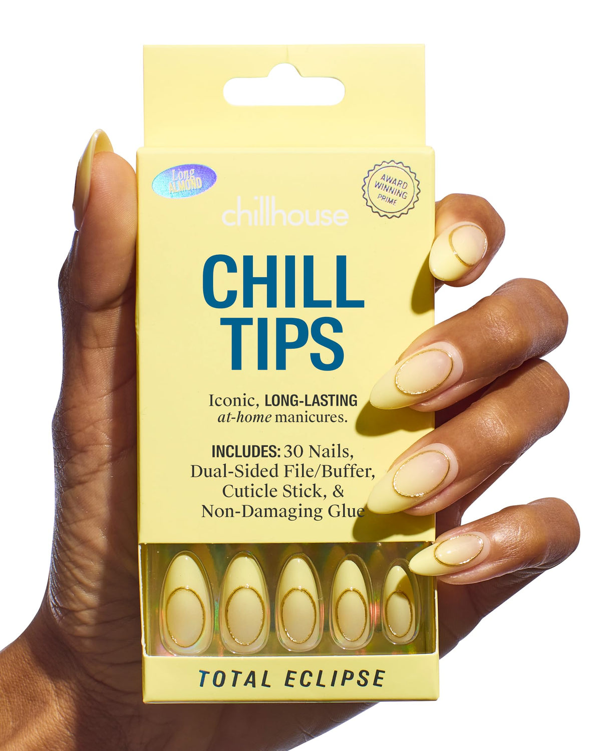 Chillhouse - Chill Tips, Press on Nails Kit - Sea Siren (Almond) - 30 Nail Shapes & Sizes - Up to 2 Weeks of Wear - Customizable Fit - Reusable - Latina Founded & Women Owned - Beauty & Self Care