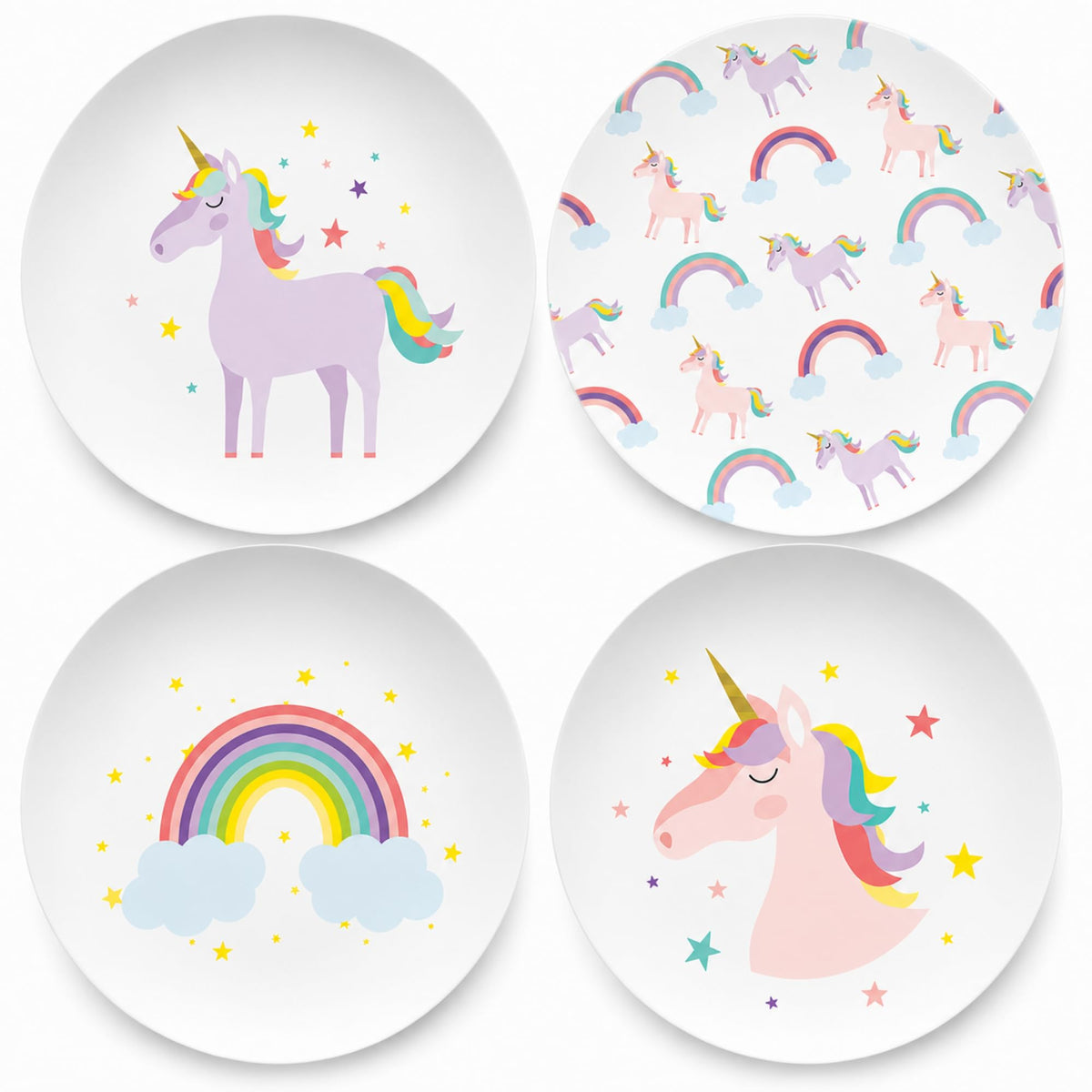 Thanksgiving Plates for Kids, Set of 4