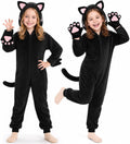 Joycover Halloween Black Cat Costume for Girls, Kids Cheetah Costume Onesie