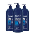 Suave Men Ocean Charge 2 in 1 Refreshing Shampoo & Conditioner with Pro Vitamin B5, Hydrates & Revitalizes Hair, Ocean Fresh Scent, 4 Count, 40 FL OZ Pump