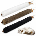 Agape Rabbit Fur Cat Toys, 3-Pack with Catnip & Silvervine Gall Fruit, Interactive Chew and Kicker Toys for Indoor Cats and Kittens, Helps Clean Teeth, Relieves Boredom and Promotes Exercise