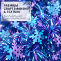 1 Pack 16.4FT Lighted Christmas Tinsel Garland, Blue Xmas Garland