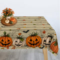 Fall Thanksgiving Tablecloth Waterproof Pumpkin Table Cloths for Autumn Harvest Indoor Outdoor Dining Room Decor-60 * 84" Oval