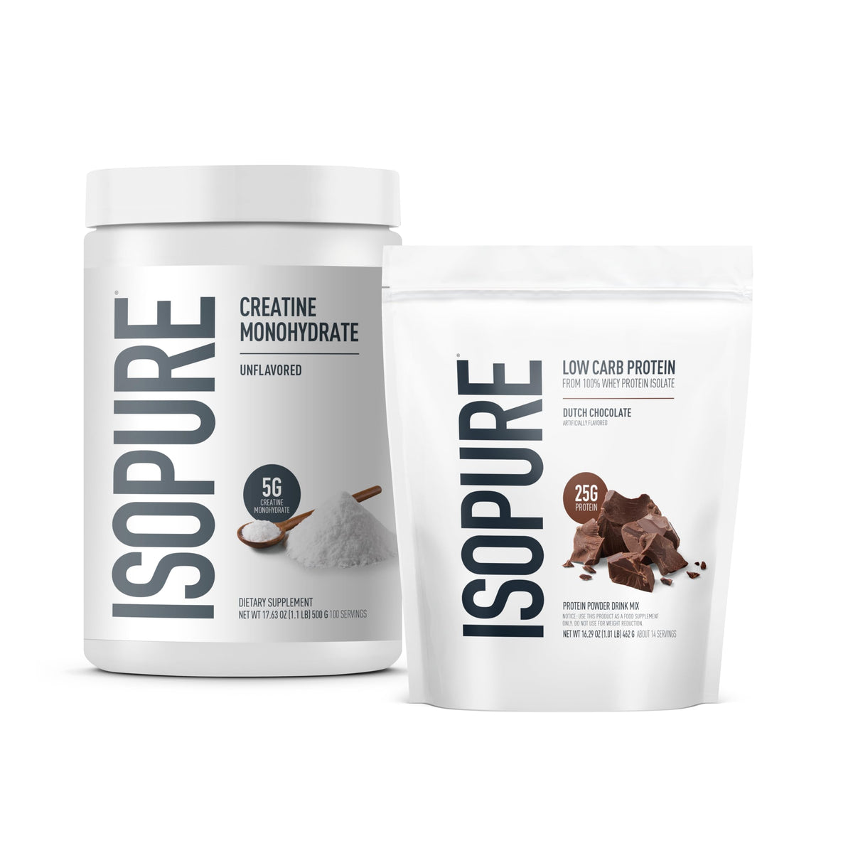 Isopure Zero Carb 100% Pure Whey Isolate Protein Powder, Gluten Free, with Vitamins, Creamy Vanilla, 25g Protein Per Serving, 3 Lbs, 44 Servings (Packaging May Vary)