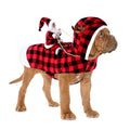 Santa Dog Costume, Dog Christmas Outfit, Riding Pet Costume, Size M