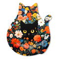 Ergonomic Mouse Pad with Wrist Rest, Cute Cat Memory Foam Padded Pain Relief Non-Slip Wrist Support Mouse Mat for Gaming Work Computer Laptop, Funny Office Supplies Desk Accessory, Jet Black