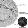 JOEJOY Small Dog Bed Cat Bed with Hooded Blanket, Cozy Cuddler Luxury Puppy Pet Bed, Donut Round Calming Anti-Anxiety Dog Burrow Cave Bed - Anti-Slip Bottom and Machine Washable 23 inch