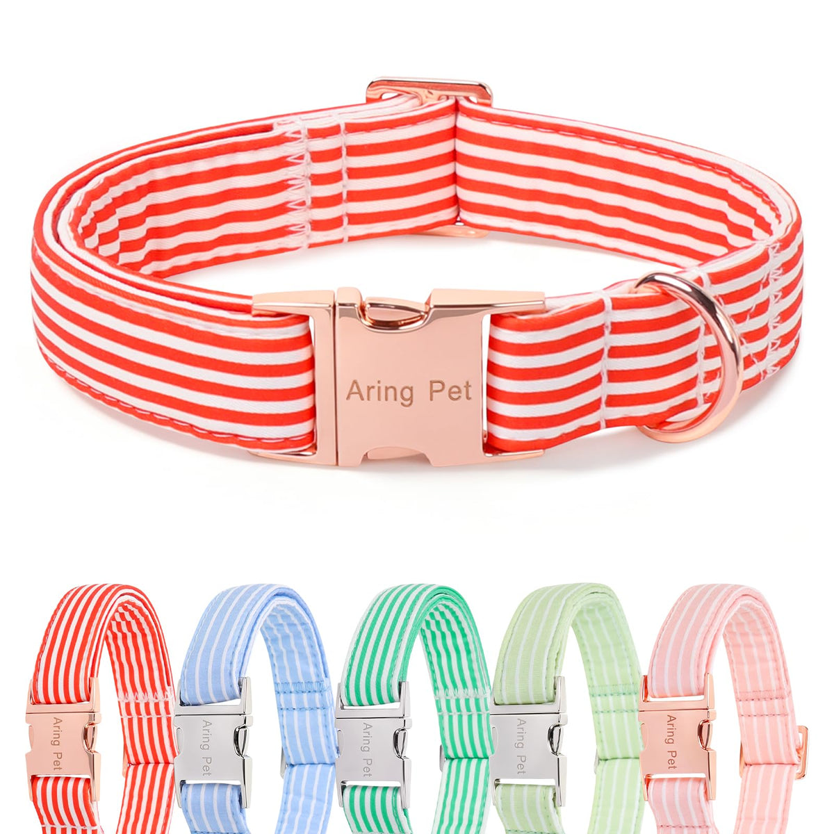 ARING PET Fall Dog Collar-Cotton Maple Leaves Dog Collar for Small Dogs, Adjustable Lightweight Dog Collars with Quick Release Buckle for Small Medium Large Dogs
