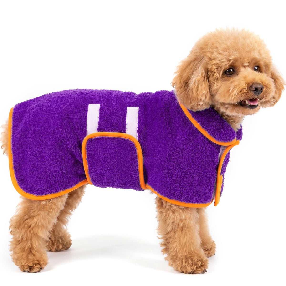 Dog Bathrobe, Super Absorbent for Small to Large Dogs, Dark Blue XL | Dog Robes with Soft Fleece, Warm & Cozy, Adjustable Fit, and Quick Drying Coat for Baths Swimming and Grooming