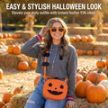 Kingdder 2 Pcs Halloween Pumpkin Purse Woman Jack O Lantern Crossbody Bag