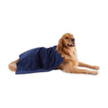 Bone Dry Pet Grooming Towel Collection Absorbent Microfiber X-Large, 41x23.5", Embroidered Gray