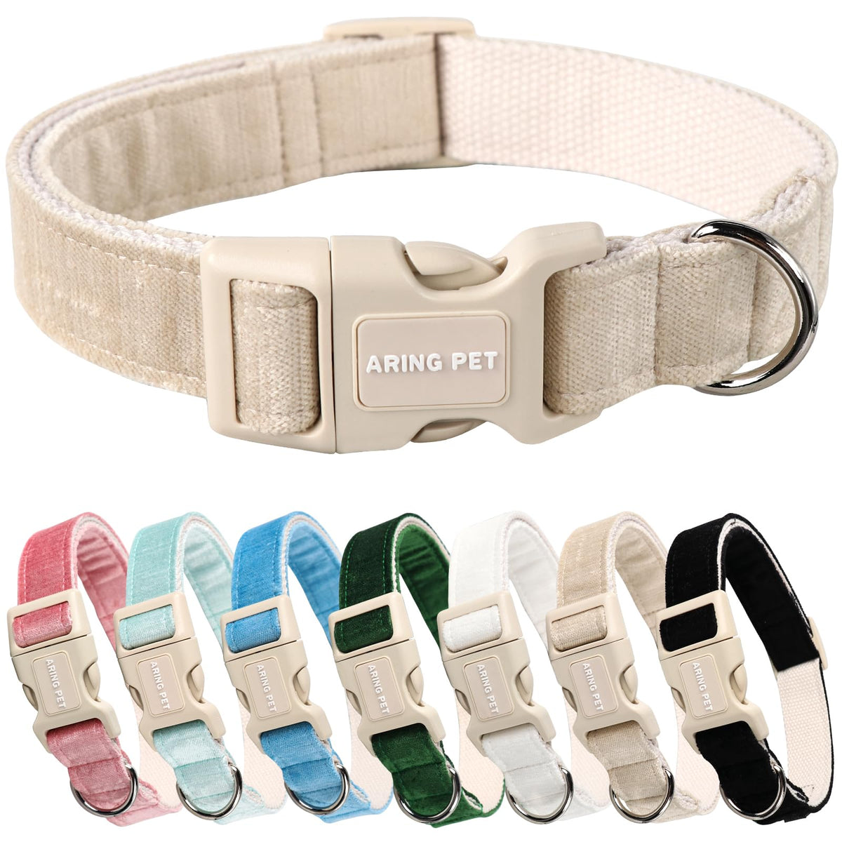 ARING PET Fall Dog Collar-Cotton Maple Leaves Dog Collar for Small Dogs, Adjustable Lightweight Dog Collars with Quick Release Buckle for Small Medium Large Dogs
