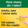 Nature Made Multivitamin Tablets with Iron, Multivitamin for Women and Men for Daily Nutritional Support, Multi Vitamins for Adults, 130 Tablets, 130 Day Supply