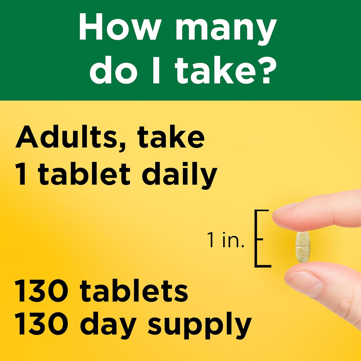 Nature Made Multivitamin Tablets with Iron, Multivitamin for Women and Men for Daily Nutritional Support, Multi Vitamins for Adults, 130 Tablets, 130 Day Supply