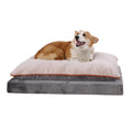 Amazon Basics Living Room Couch Dog Bed with Premium Foam, Non-Slip Bottom, Removable Washable Cover, Pressure-Relief Support for Dogs up to 55lbs, Large (36" x 27"), Grey
