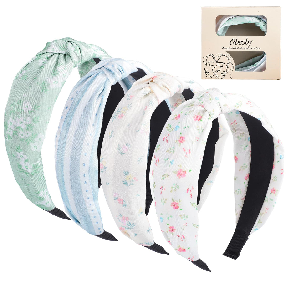obeoby 8 Pack Halloween Headbands, Halloween Hair Accessories Gifts