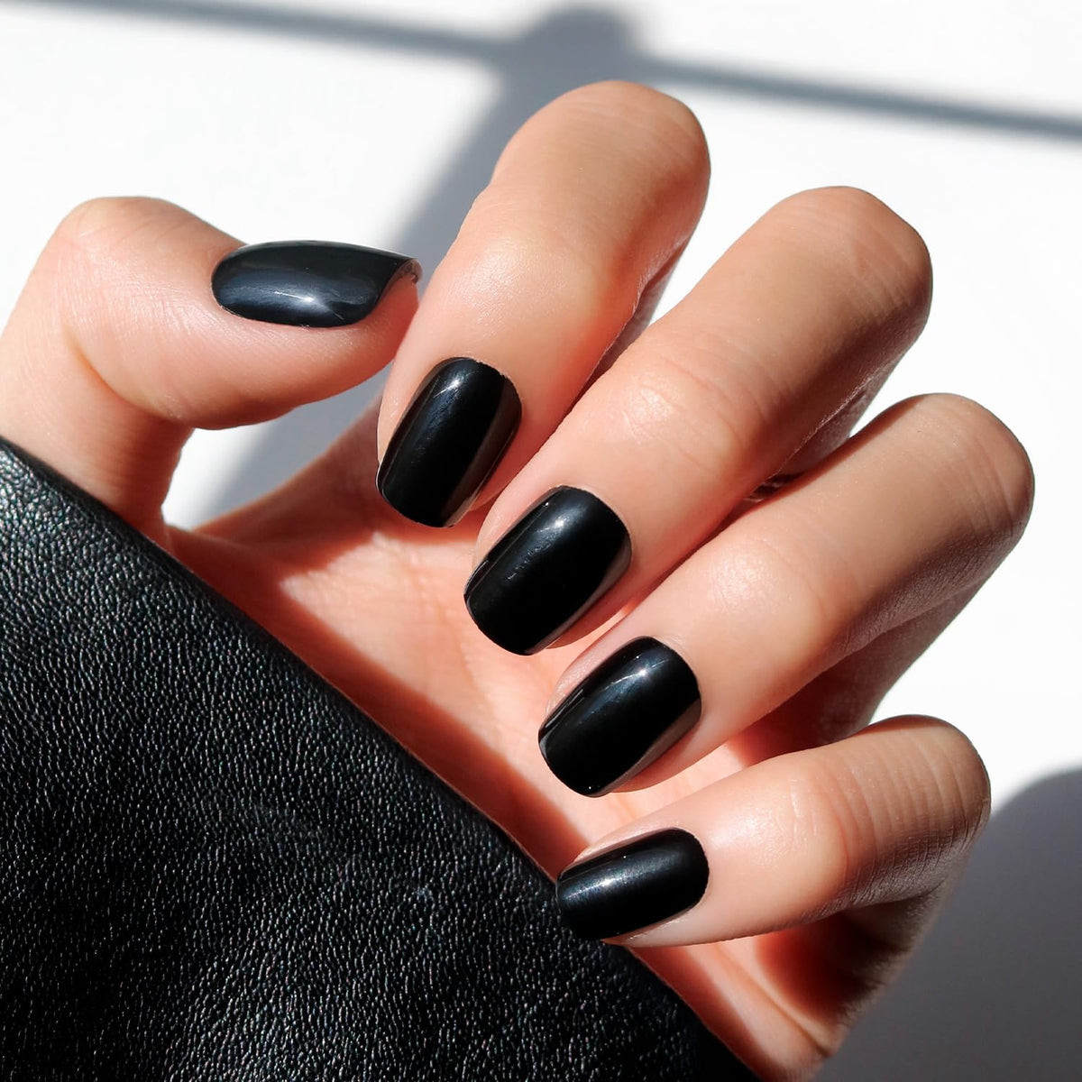 Glamnetic Press On Nails - Short Round, Glossy Fake Nails 30 Pc Full Kit | Neutral press on nails, 12 sizes. Everyday glue-on set. Waterproof, chip-resistant, up to 2 weeks wear