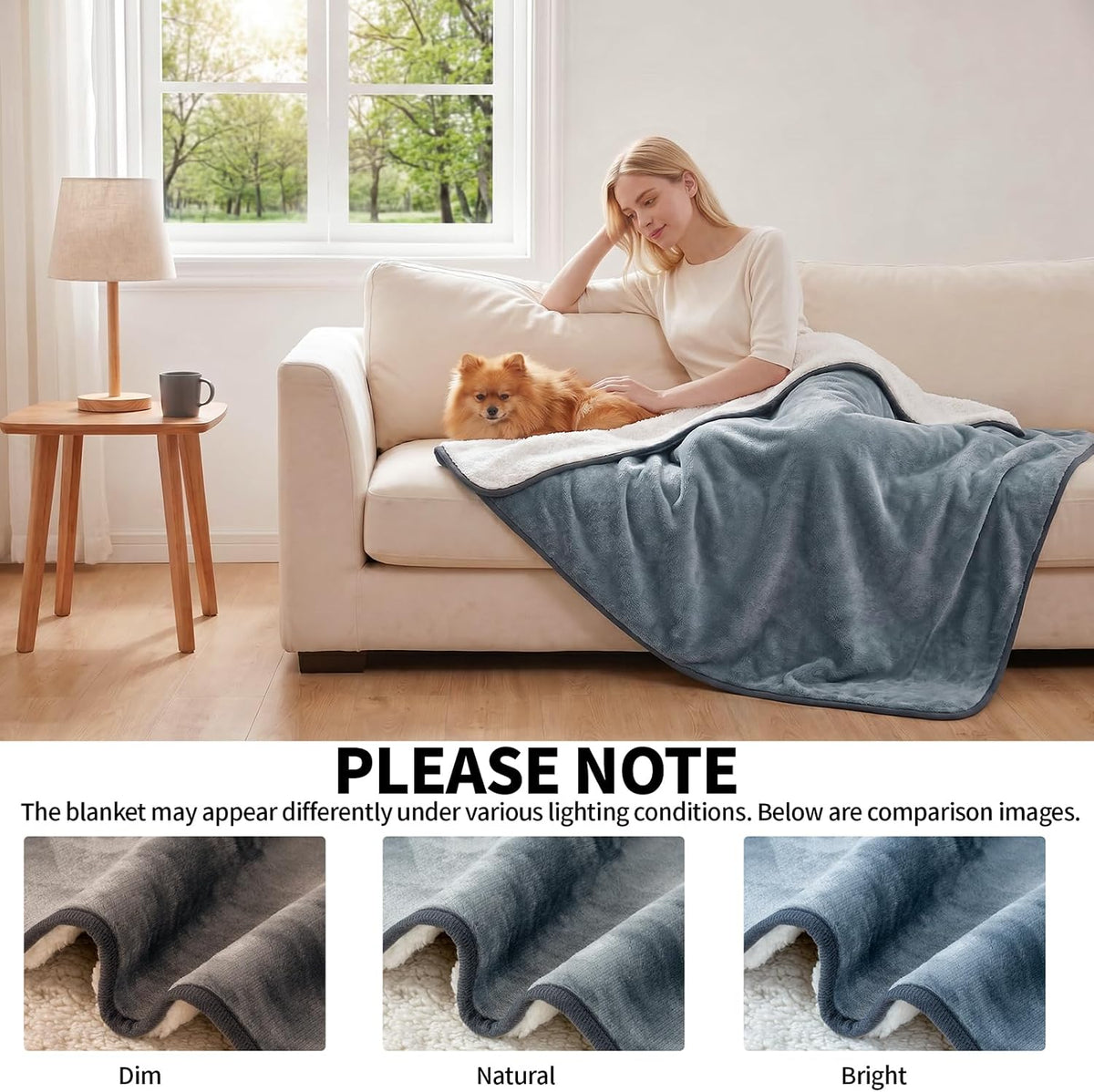 Sunheir Waterproof Dog Blankets for Small Dogs, Pet Blanket for Bed, Couch