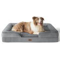 Bedsure Orthopedic Dog Bed Medium Size Dogs - Washable Small Medium Dog Cat Bed Waterproof, Comfort Cats Couch Sofa with Washable Removable Cover, Pets Bed with Nonskid Bottom, Grey, 28"
