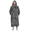 Waitu Wearable Blanket Sweatshirt Gifts for Women and Men, Warm and Cozy Giant Blanket Hoodie, Thick Flannel Hooded Blanket with Sleeves and Giant Pocket - Dark Gray