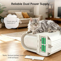 Automatic Cat Feeder, 4L/17 Cups Timed Dispenser for Cats & Dogs | Programmable 1-6 Meals & 1-12 Portions Daily, Anti-Jam Design, Dual Power Supply & Lock-Fresh Technology