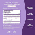 Natrol Sleep & Restore Magnesium Glycinate 100 mg, Melatonin-Free, 60 Count | Melatonin-Free Capsules, Nightitme Sleep-Aid for Adults, Calm Magnesium Glycinate with GABA, Botanical Blend, 100% Drug-Free