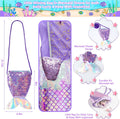 Meland Mermaid Dress for Girls Age 3-10, Princess Dress Up Costume Toy Gift