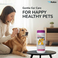 Petkin Jumbo Pet Ear Wipes, 80 Extra Moist Wipes - Soothing & Deodorizing Pet Ear Cleaner to Remove Dirt, Odor, & Wax - Safe, Convenient, & Easy to Use Pet Wipes for Dogs, Cats, Puppies & Kittens