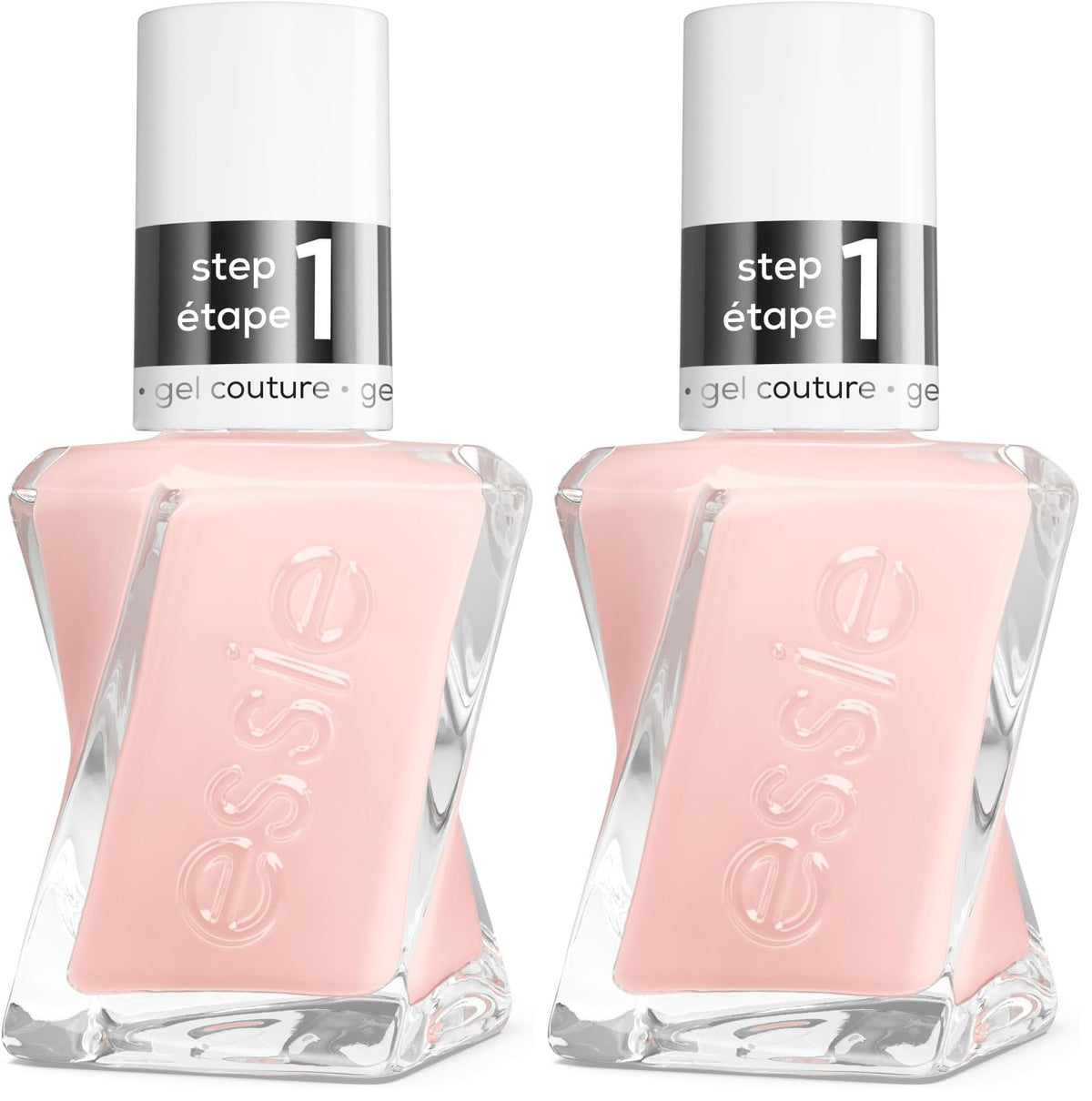 Essie Gel Couture Long-Lasting Nail Polish, Vegan, Clear, Shiny Top Coat, 0.46 fl oz