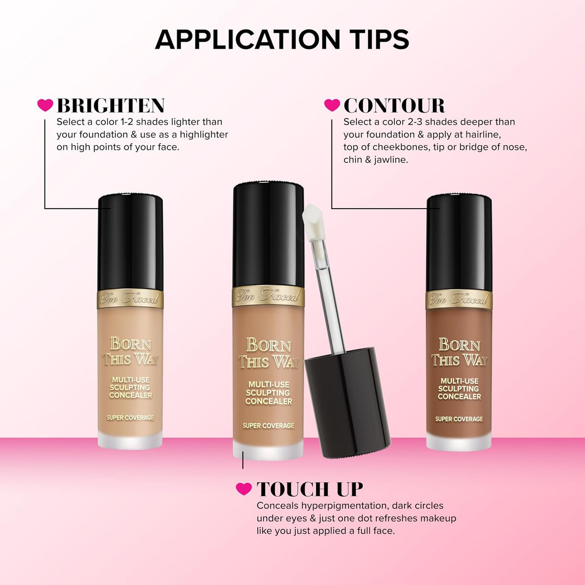 Too Faced Born This Way Super Coverage Multi-Use Concealer | Full-Coverage Hydrating Concealer for Dark Circles & Blemishes with Natural Finish | Hyaluronic Acid & Coconut Water