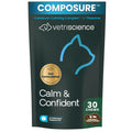 VetriScience Composure Calming Chews for Cats – Supports Relaxation & Balanced Behavior During Travel & Vet Visits, Daily Stress & Anxiety Support Supplement, Chicken Flavor, 30 Count