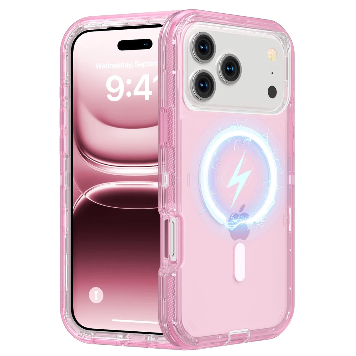Follaroma Magnetic for iPhone 16 Plus Case, Heavy Duty Phone Cases, Clear