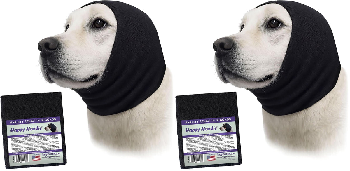 Happy Hoodie The Original Dog & Cat Calming Band - American Brand - Anxiety Relief/Noise Protection-Grooming-Thunder-Fireworks (XS, Purple) - Since 2008