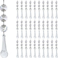 Crystal Snowflake Ornaments Christmas Tree Decorations 30-Pack Hanging Clear Acrylic Snowflake Christmas Tree Ornaments Winter Wonderland Home Decor Indoor, Snow Flake Star Xmas Holiday Party Supplies