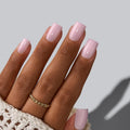 BTArtbox Press On Nails Square - Solid Pink Short Press On Nails with Glue for Women, Opaque Soft Gel Glue On Nails in 16 Sizes - 32 Stick On Nails Kit, Yoga