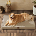 BFPETHOME Outdoor Dog Beds for Large Dogs, Waterproof Dog Bed for Medium, Large, Extra Large Dogs, Orthopedic Pet Bed with Removable Washable Cover, Egg Crate Foam Pet Bed Mat. (36 x 27 in, Grey)