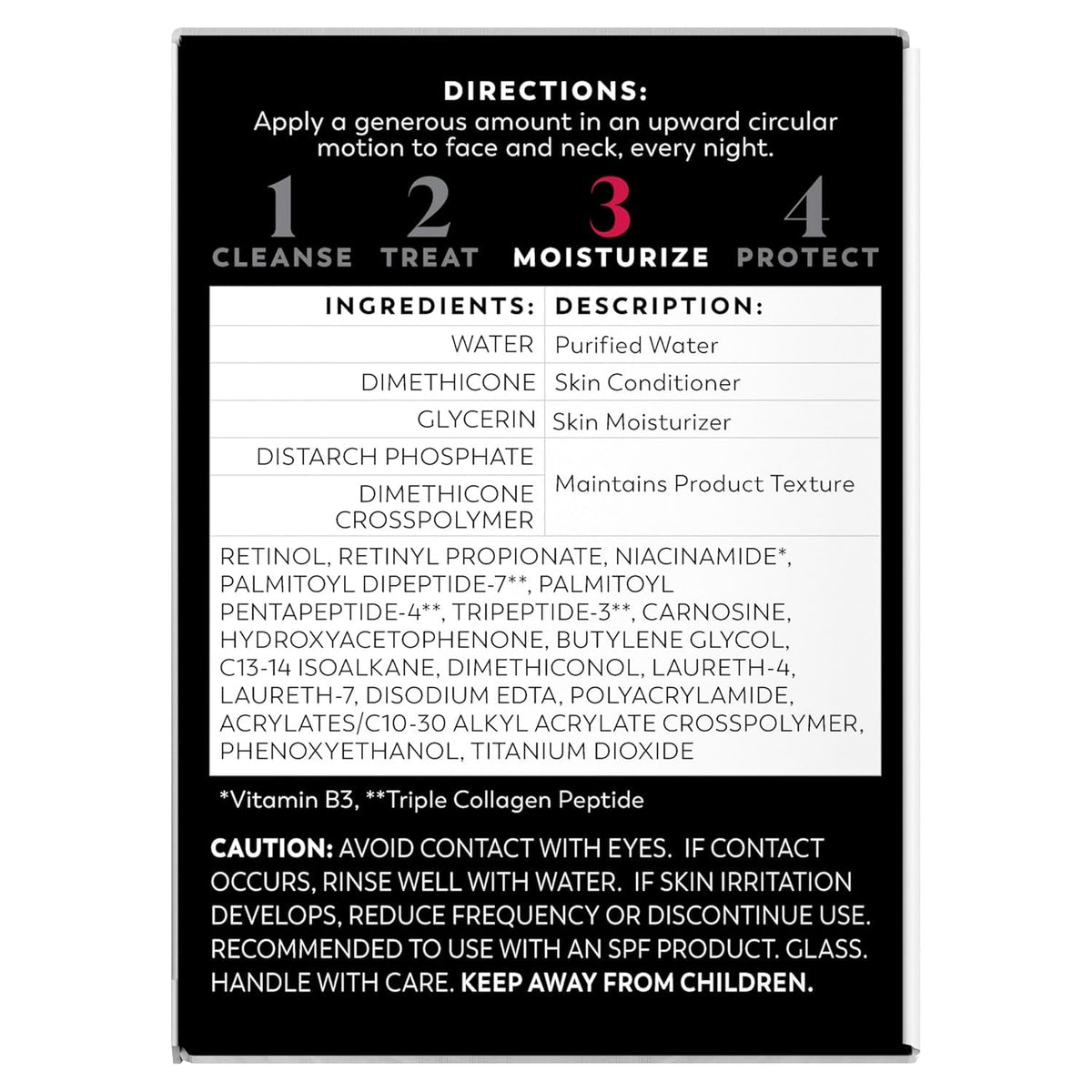 Olay Retinol Night Cream for Women, MAX, Anti-Aging Face Mousturizer, Fragrance-Free, Non Greasy - Anti-Wrinkle, Smooth Fine Lines, Hydrating Skin Care - Triple Collagen Cream, Niacinamide, 1.7oz