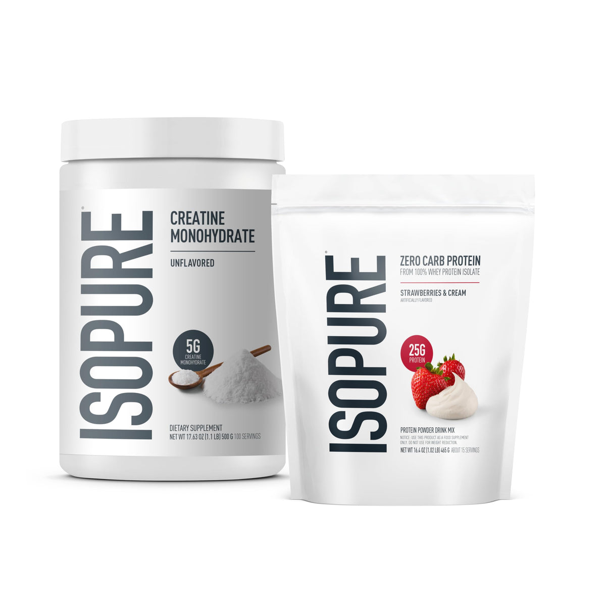 Isopure Zero Carb 100% Pure Whey Isolate Protein Powder, Gluten Free, with Vitamins, Creamy Vanilla, 25g Protein Per Serving, 3 Lbs, 44 Servings (Packaging May Vary)