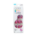 Kiss colorFX by Impress Press On Nails, Levels, 30 No Glue Peel and Stick Nails Kit with IMPROVED Adhesive, Pink Squoval Chrome Effect, Includes Prep Pad, Manicure Stick & Mini File