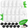 Cat Water Fountain Filters,10 Pack Replacement Compatible with 2.5L/84oz Dockstream Cat Fountain PLWF005/PLWF115/PLWF105(10 Triple Action Filters&10 Sponges)