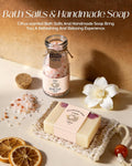 Natural Spa Gift Basket for Women, Citrus Jasmine | Pampering Package, Ready-to-gift, Refreshing scent, Aromatherapy, for Birthday, Get Well Soon Gift Set, for Any Occasion