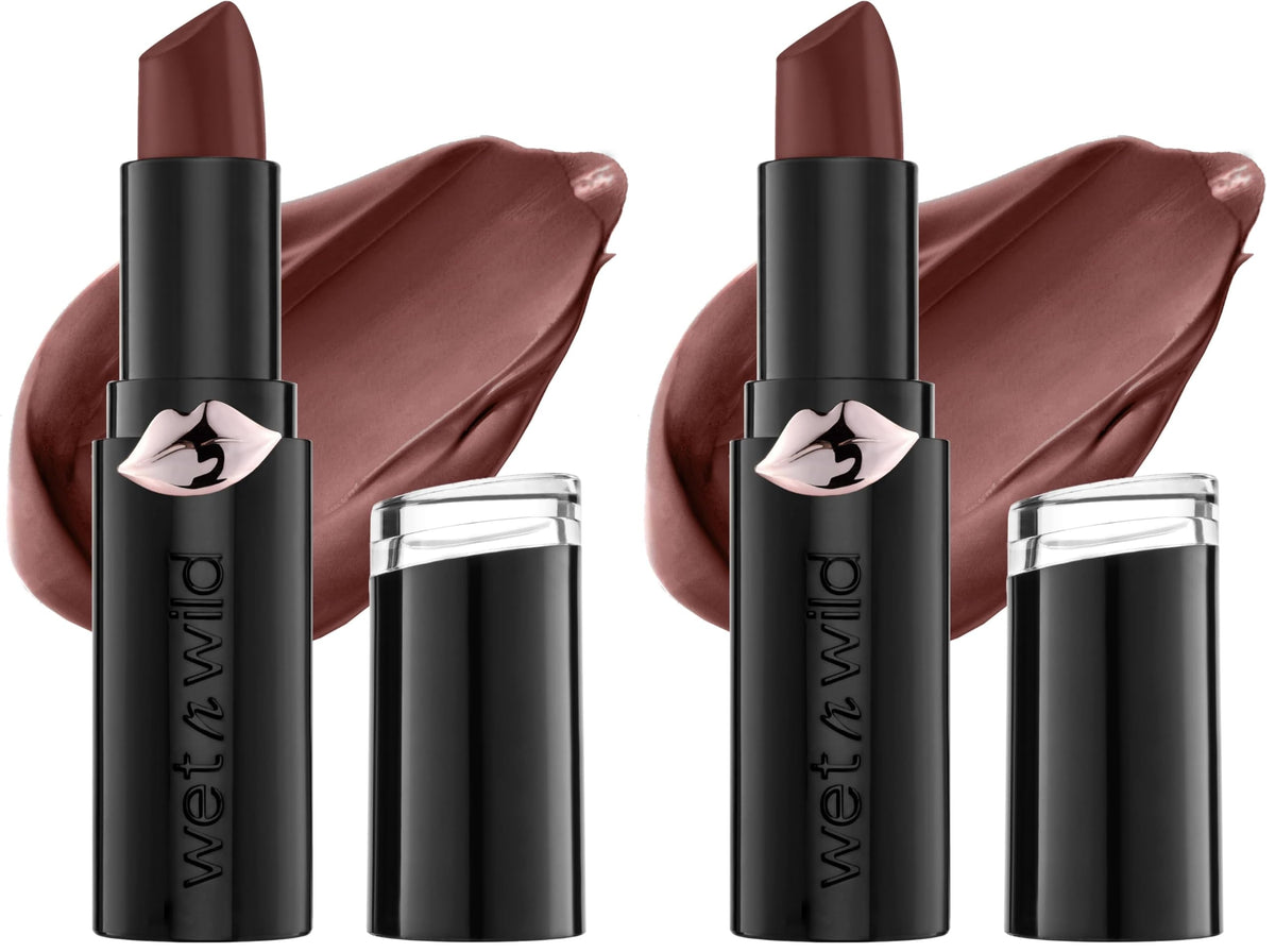 wet n wild Mega Last Matte Lip Color, Semi Matte Hyaluronic Acid Infused, Long Lasting Full Coverage for a Nourishing Pout, Cruelty-Free & Vegan - Skin-ny Dipping