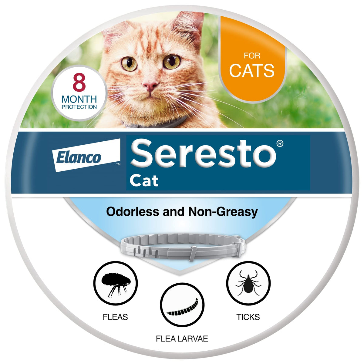 Seresto Cat Vet-Recommended Flea & Tick Treatment & Prevention Collar for Cats, 8 Months Protection | (Pack of 2)