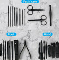 MINKINH Manicure Set Professional Nail Clipper Kit-26 Pieces, Brown | Stainless Steel Manicure Kit, Nail Care Tools with Travel Case for Men & Women, Hand & Foot Care, Gift for Family & Friends