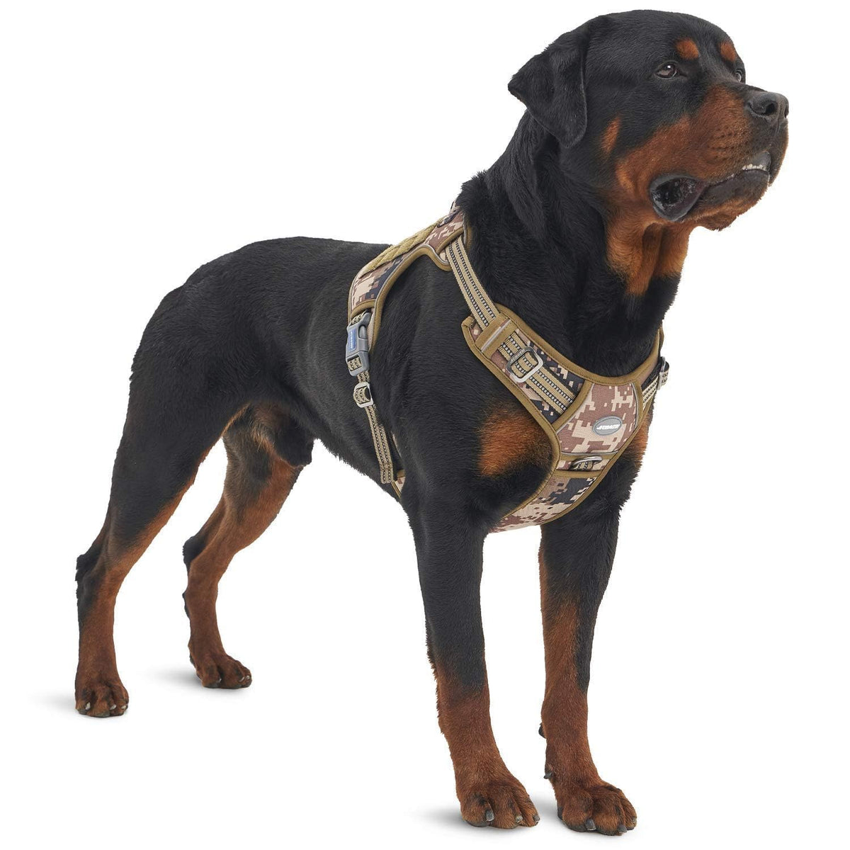 Auroth Tactical Dog Harness for Large Dogs No Pull Adjustable Pet Harness Reflective K9 Working Training Easy Control Pet Vest Military Service Dog Harnesses Army Yellow L