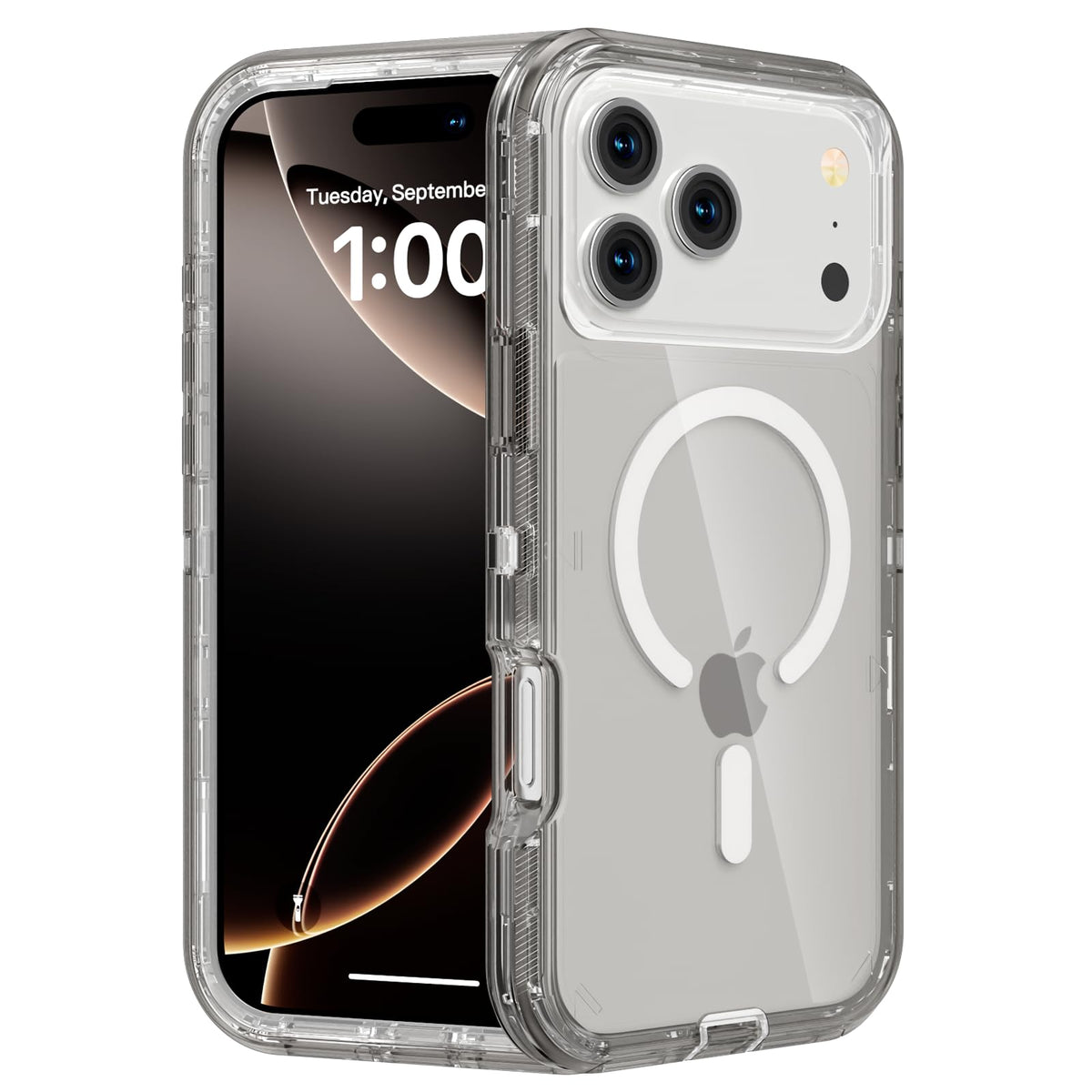 Follaroma Magnetic for iPhone 16 Plus Case, Heavy Duty Phone Cases, Clear